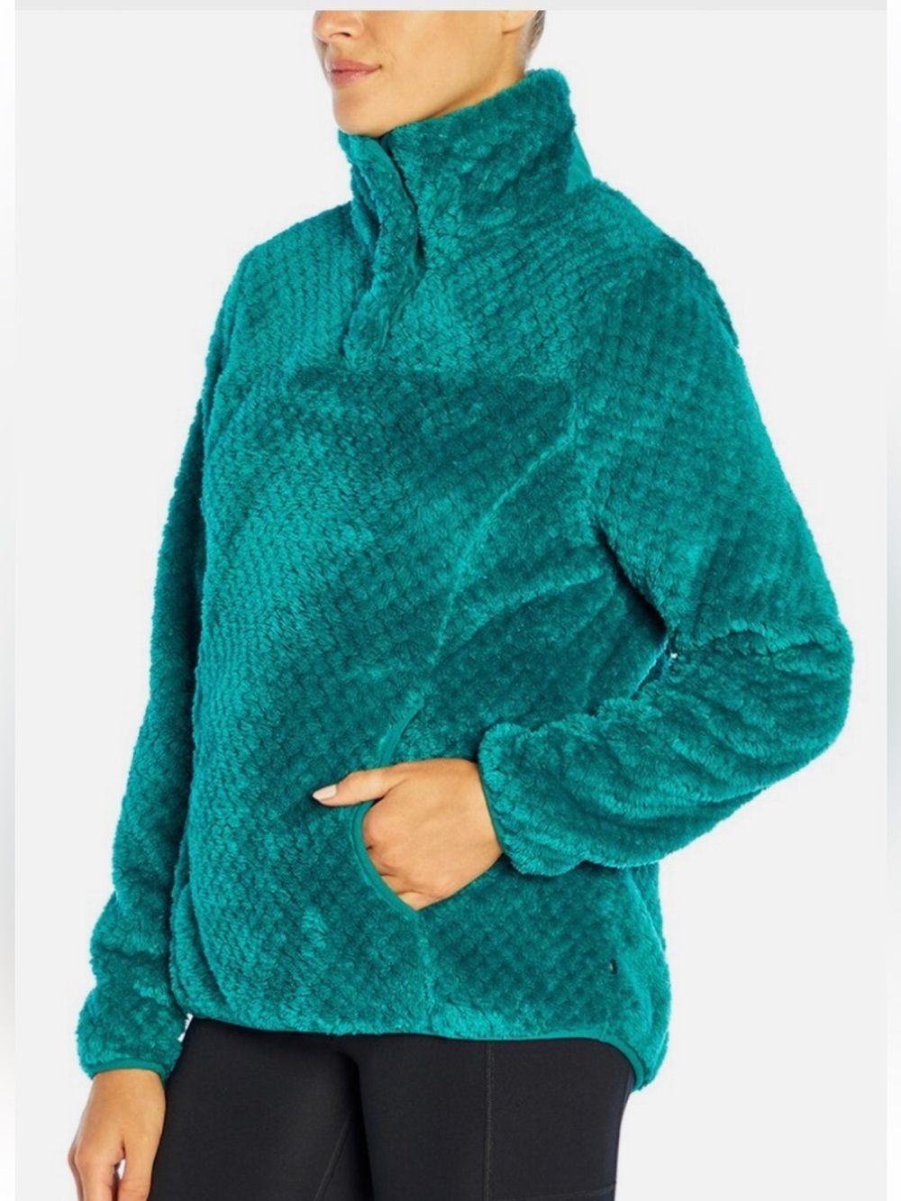 Marika Quetzal Green Sherpa Allie Pullover Jacket